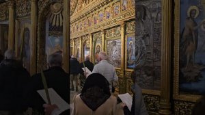 Крестный ход с пальмовыми ветвями в монастыре св.Иоанна в Старом городе Иерусалима