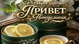 Доброе утро понедельника. Красивая музыкальная открытка.