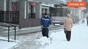 Апрельский снег в Хабаровске