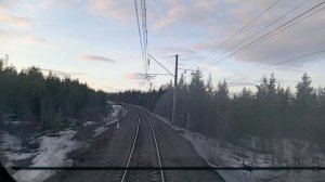 Оленегорск - Имандра из кабины машиниста поезда.