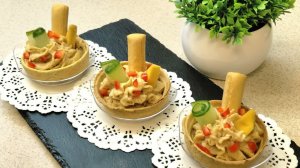 Гости не догадаются, из чего эта начинка!Закуска в тарталетках на праздничный стол