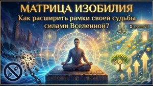 🚨 МАТРИЦА ИЗОБИЛИЯ: Как расширить рамки своей судьбы силами Вселенной?