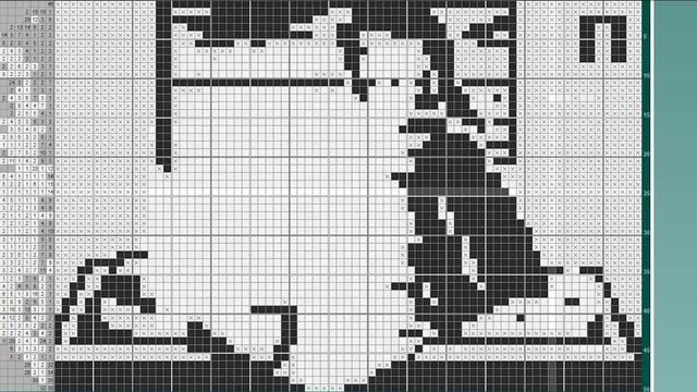 Просмотр - (Watching) [★★★★] 75х50 чёрно-белый японский кроссворд