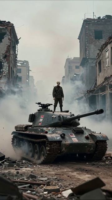 Пепел войны: безмолвный страж опустошенных улиц #война #разрушение #потеря