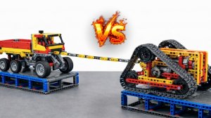 7 машинок LEGO Technic участвуют в безумной битве на перетягивание каната – кто тянет сильнее?