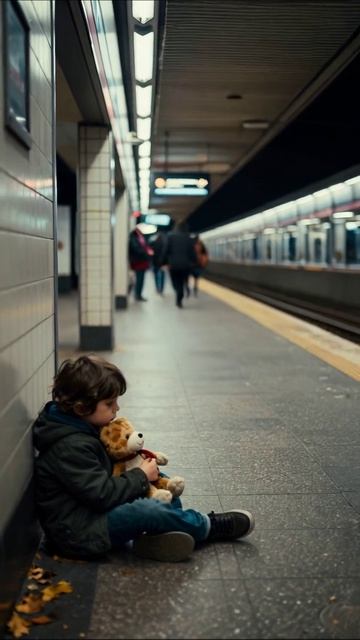 Потерянный в толпе: одиночество и надежда #одиночество #город #потеря