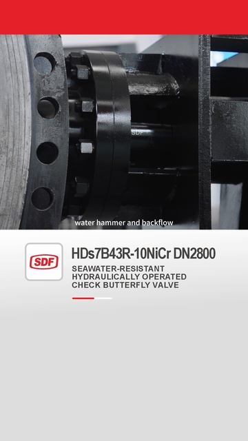 HDs7B43R一10NiCr DN2800 SEAWATER-RESISTANT HYDRAULICALLY OPERATED  CHECK BUTTERFLY VALVE-SDF