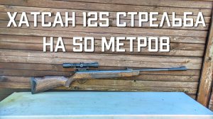 Хатсан 125 стрельба на 50 метров из пневматической винтовки Hatsan 125
