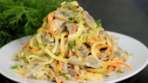 САЛАТ, который улетает первым! "Деликатесный" - простой, дешевый и очень вкусный!