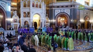 Патриаршая проповедь в праздник Входа Господня в Иерусалим после Литургии в Храме Христа Спасителя