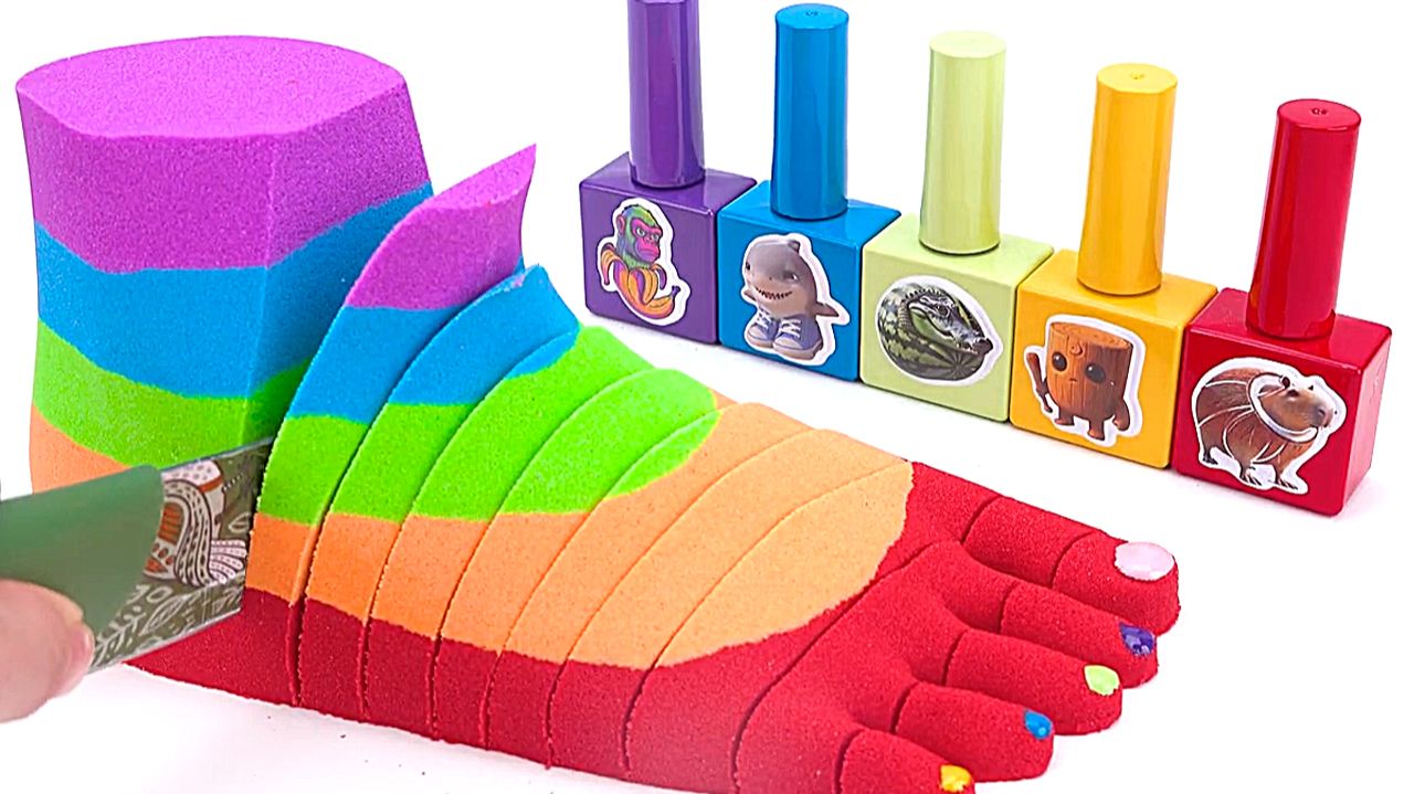 Кинетический песок. Лепим из песка. АСМР видео для детей. Развивающие мультики