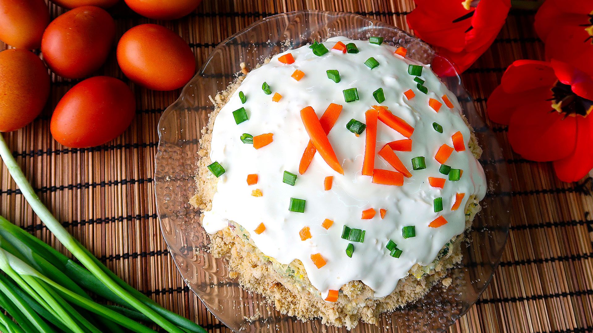 Салат Пасхальный кулич Вкусно и красиво