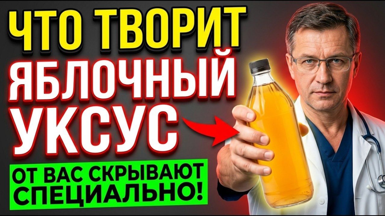 Яблочный уксус ЗАПУСКАЕТ ГЛУБОКОЕ ОЧИЩЕНИЕ организма и возвращает МОЛОДОСТЬ вашим органам!