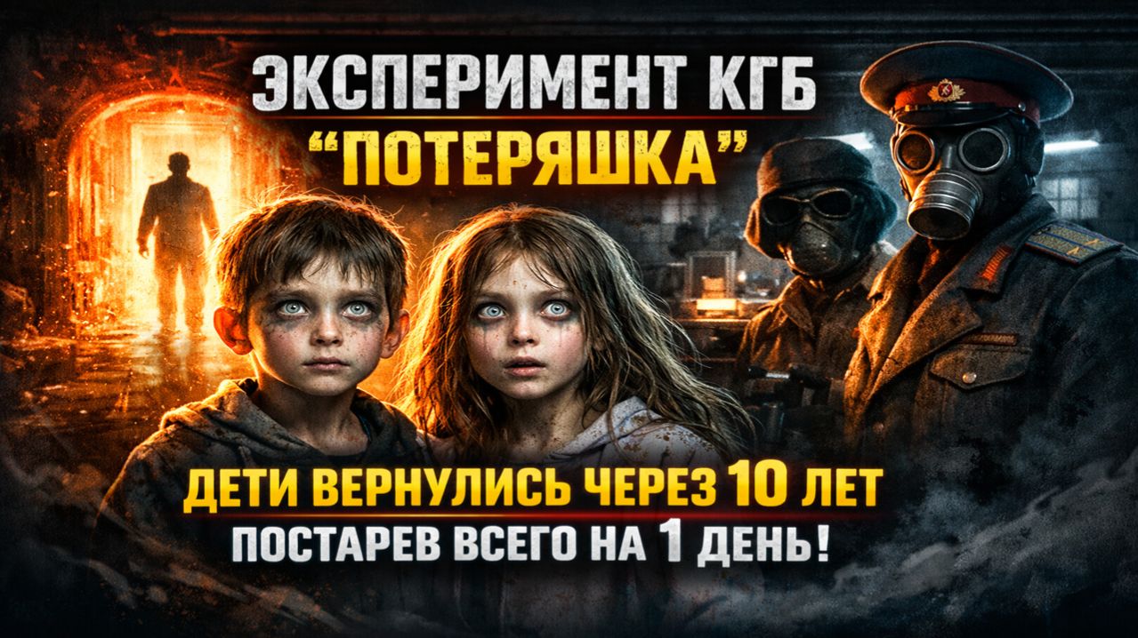 Эксперимент КГБ «Потеряшка»: Дети вернулись через 10 лет, постарев всего на 1 день… Страшные Истории