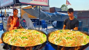 Аппетитно! Знаменитый азиатский шеф-повар готовит лучший пад тай без перерыва, Тайская уличная еда