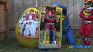 GIANT EGG SURPRISE OPENING POWER RANGER DINO CHARGE