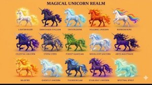 Постер Epic Unicorn Fantasy 🌈 Огонь против льда, против тени Волшебная коллекция лошадей