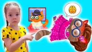 Как Бубу с Настей учатся от няни котика Bubbu | сборник мультфильмов для детей