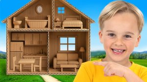 Челлендж с картонными домиками для детей