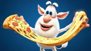 Буба Готовка пиццы Весёлые мультики для детей. Большая пицца готовим вместе с Бубой