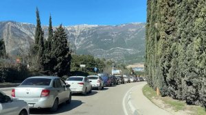 Ялта. Объездная. Севастопольское шоссе. Ливадийская развилка. До ост."Поляна сказок". 09.03.2026. Кр