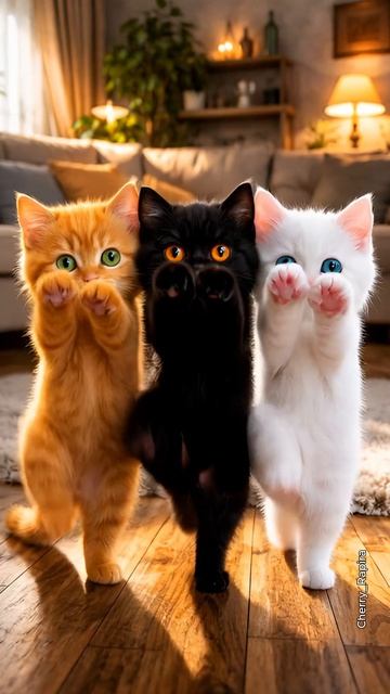Танцуют все! #котики #cat #котята #юмор