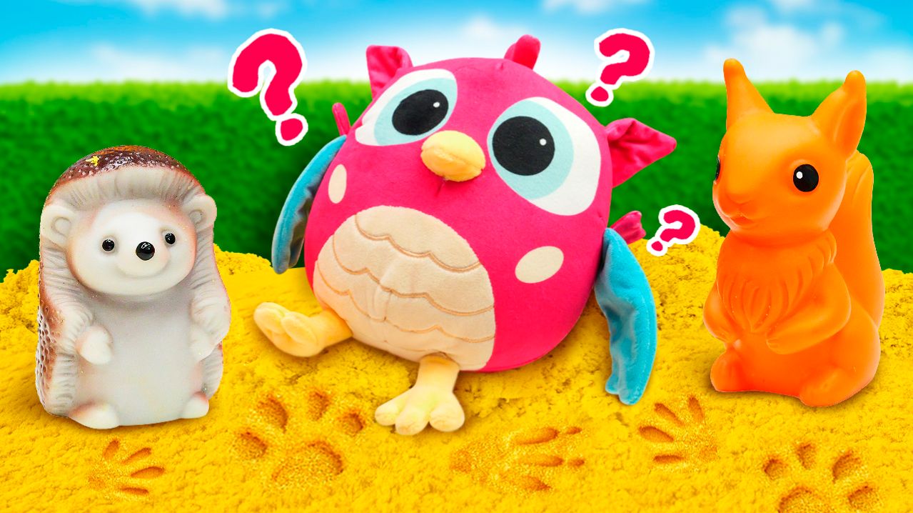 Угадай животное с Совенком Хоп Хоп! Чей это хвостик выглядывает из песка?