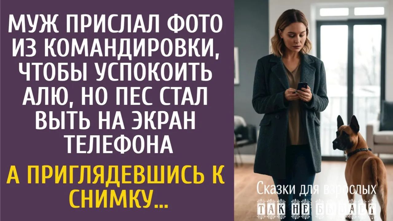 Истории из жизни: Муж прислал фото из командировки, чтобы успокоить Алю, но пес стал выть на экран…
