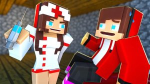 Девушка Джей Джей стала медсестрой. Майнкрафт Мультик