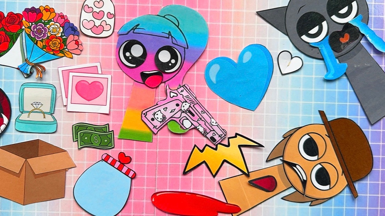 SPRUNKI ИСТОРИЯ ЛЮБВИ / ПРЕДАТЕЛЬСТВО / БУМАЖНАЯ ИСТОРИЯ