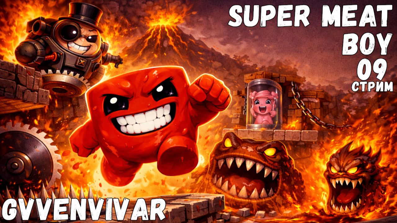 (Стрим) Доктор Фетус непрост || Super Meat Boy - 09