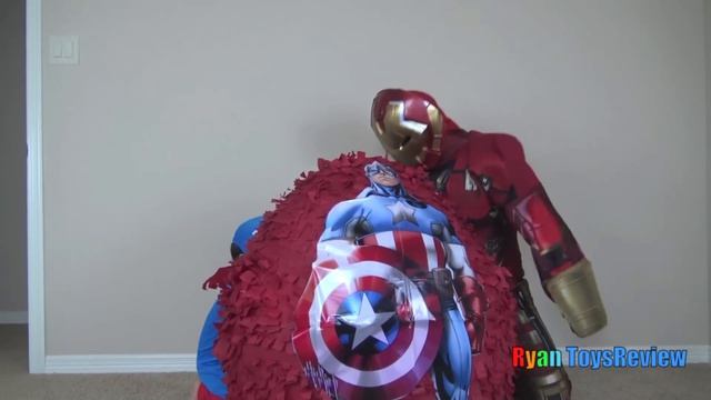 GIANT EGG SURPRISE OPENING Captain America Civil War and Iron Man from The Avengers