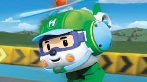 Робокар Полли. Приключения Робокаров в городе, тушим пожар. ч 4