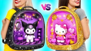Строим потрясающий кукольный домик Hello Kitty против Kuromi |  Multi DO Girls