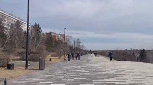 Вербное воскресенье .Набережная Енисея .Красноярск