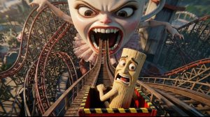 Тунг Тунг Тунг Сахур играет в Brainrot Roller Coaster Maelstrom