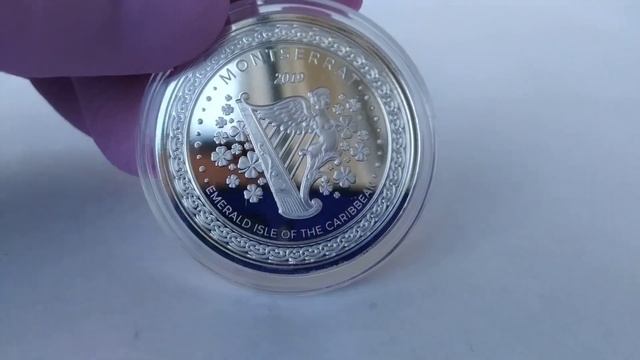 2 $ 2019 Montserrat Eastern Caribbean Central Bank silver 1 oz ag silber plata argent