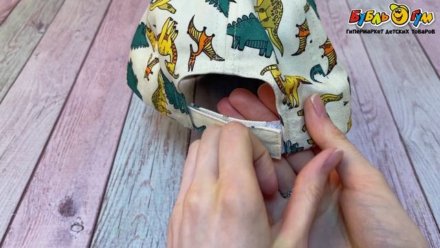 Бейсболка Lanson Kids на липучке с изображением динозавров бежевая - видео