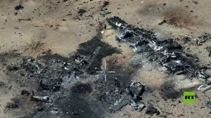 الحرس الثوري الإيراني ينشر لقطات جوية من موقع تحطم مقاتلة أمريكية