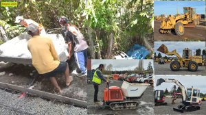 Filipina на русском. Доделывают отмостку вокруг коробки.