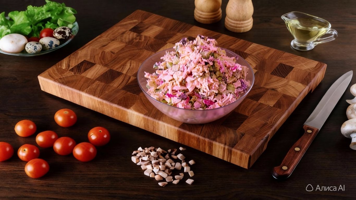 Безумно лёгкий и вкусный салатик