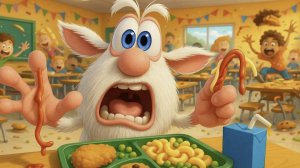 Буба 🍄 Хаос в столовой! 👅 Смешные мультфильмы для детей -