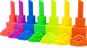 Мультики для детей. Лепим и режем цветные заводы из разноцветного песка. Мультики для малышей