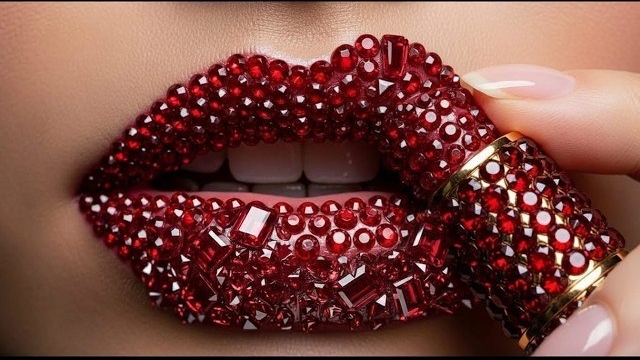 Изумрудно-хрустальные губы ASMR | Странное, но приятное видео крупным планом