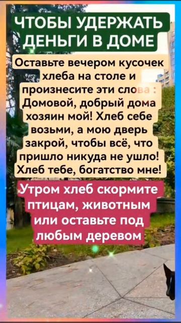 Чтобы удержать деньги в доме