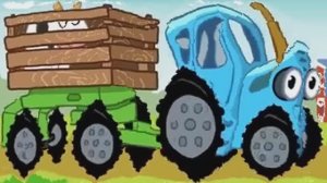 По полям Синий трактор едет к нам - Песенка мультик для детей жмых эффект