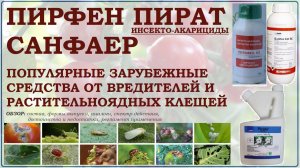 Пирафен, Санфаер, Пират – зарубежные средства от вредителей и клещей. Обзор инсекто- акарицидов