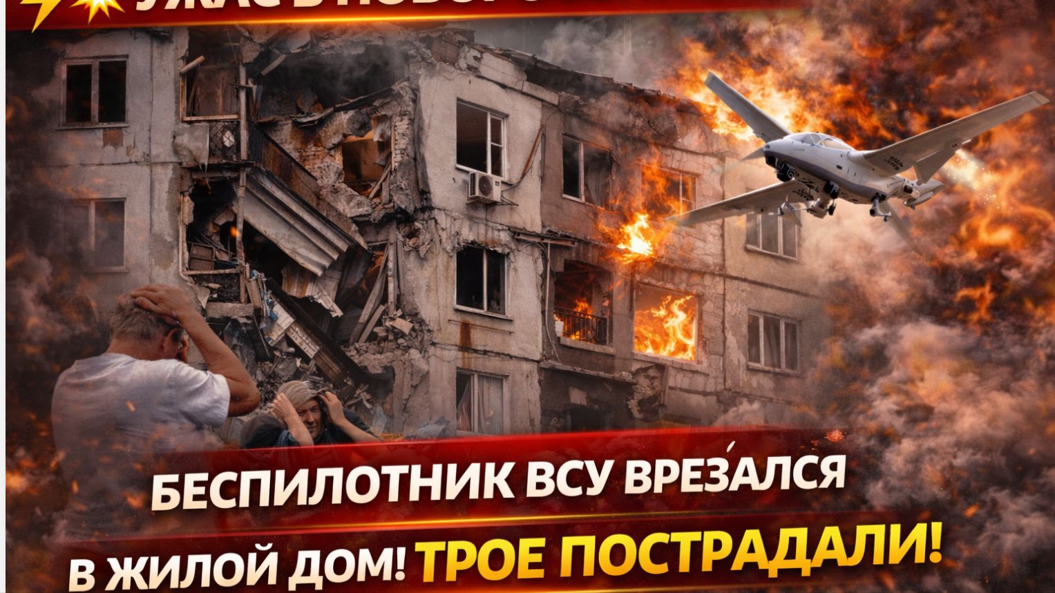 💥 УЖАС В НОВОРОССИЙСКЕ! БЕСПИЛОТНИК ВСУ ВРЕЗАЛСЯ В ЖИЛОЙ ДОМ! ТРОЕ ПОСТРАДАЛИ!