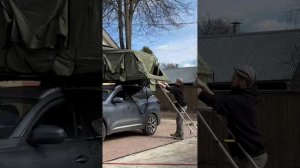 Палатка на крышу автомобиля бокового открывания