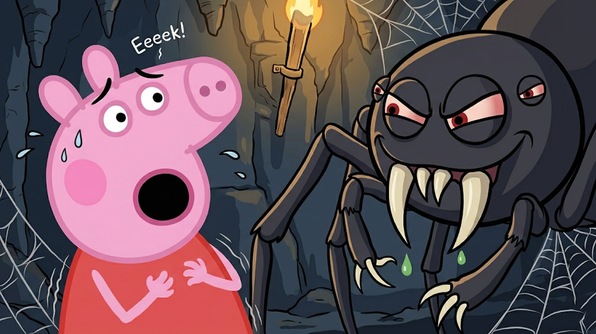 УДАЛЕННАЯ СЕРИЯ Свинка Пеппа! Страшный Паук